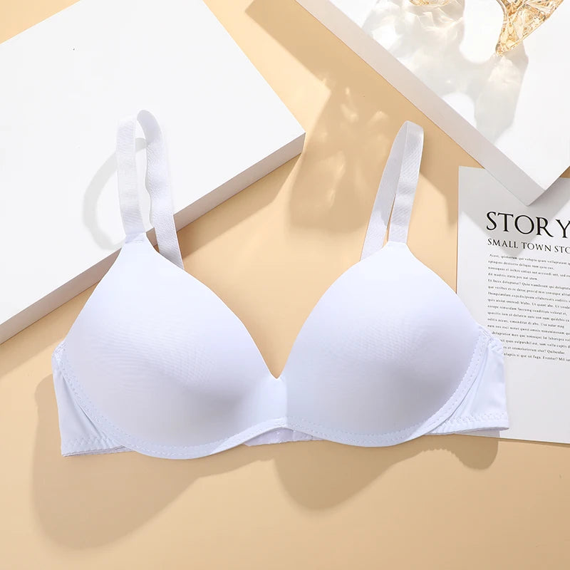 FINETOO Women’s Seamless Push Up Bra Wireless Breathable Thin Gathered Underwear