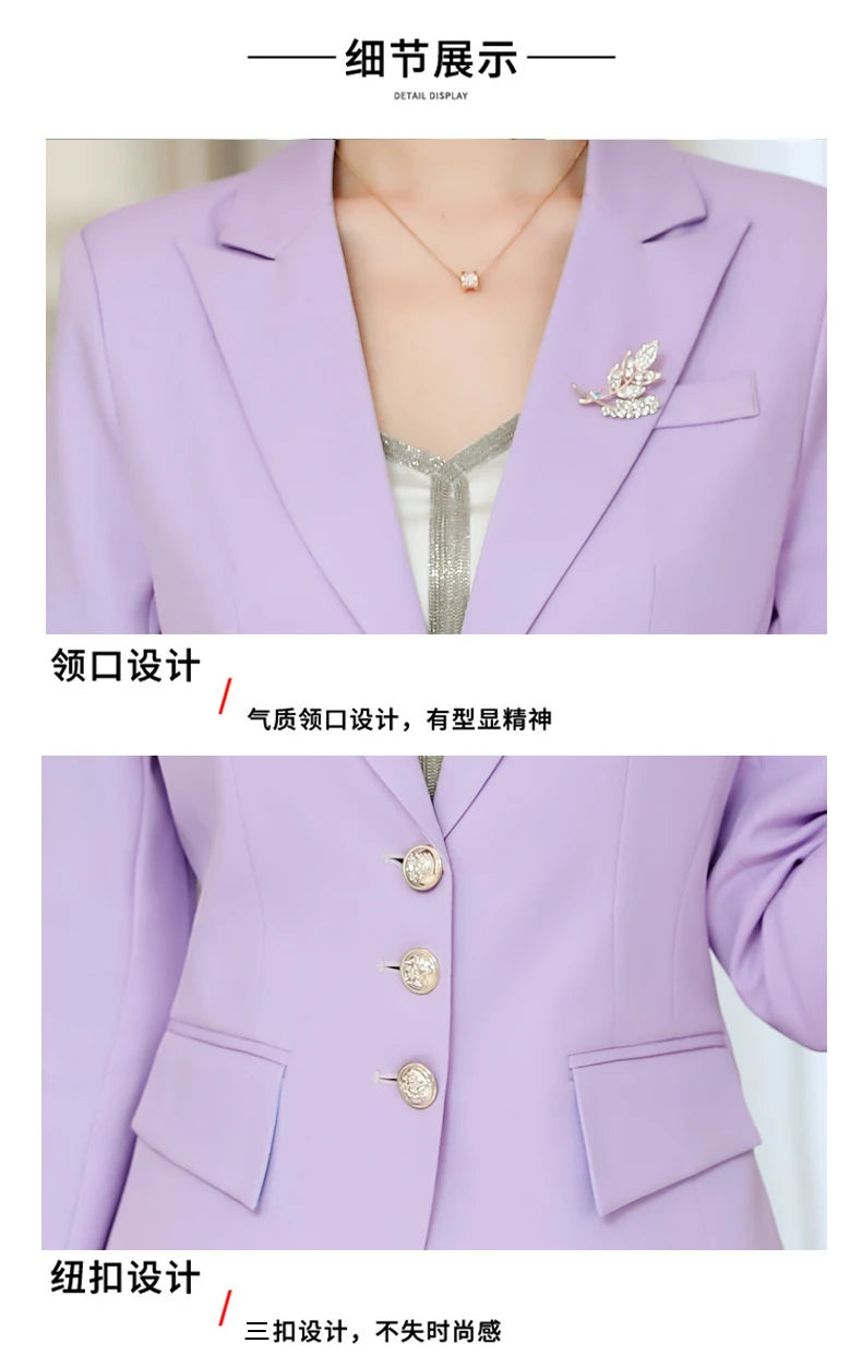 Women’s Professional Pantsuit – Autumn & Winter Fashionable Business Set