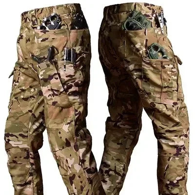Men’s Winter Tactical Pants – Windproof, Waterproof, Fleece-Lined Outdoor Work & Hunting Trousers 4XL