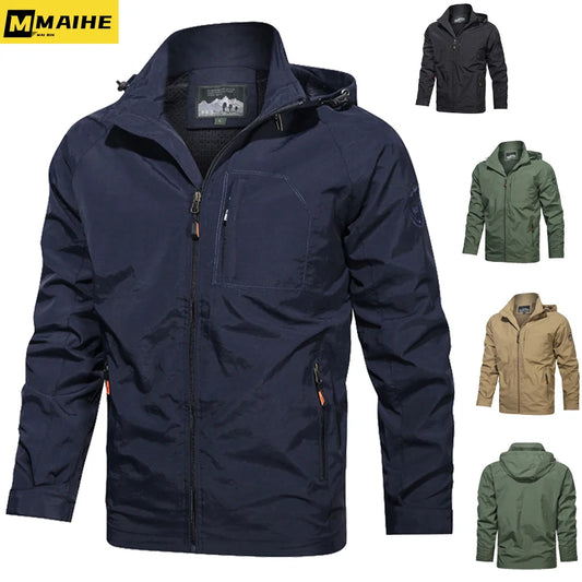Men’s Spring Autumn Outdoor Jacket – Breathable Waterproof Hiking & Trekking Windbreaker