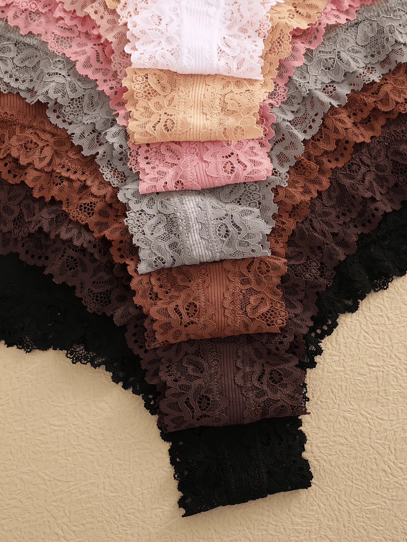 7PCS Women Sexy Lace Seamless Brazilian Panties – Cotton, Breathable, Low Rise Soft Underwear Lingerie