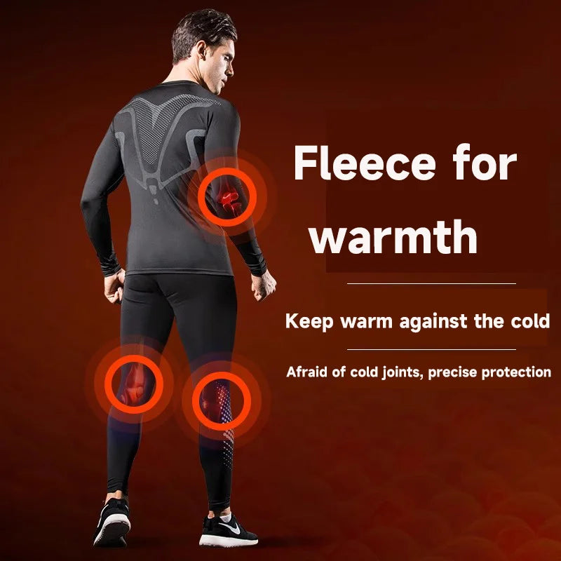Men's Winter Fitness Set | Warm Compression Sports Underwear – Quick-Dry Running & Training Gear