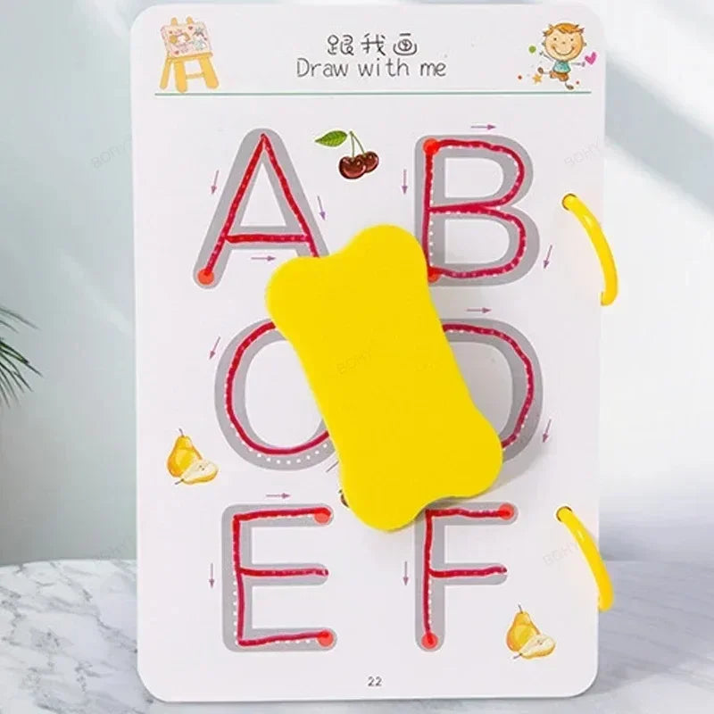 Magical Tracing Workbook – Reusable Montessori Drawing & Handwriting Practice Copybook with Pen Control Training for Kids