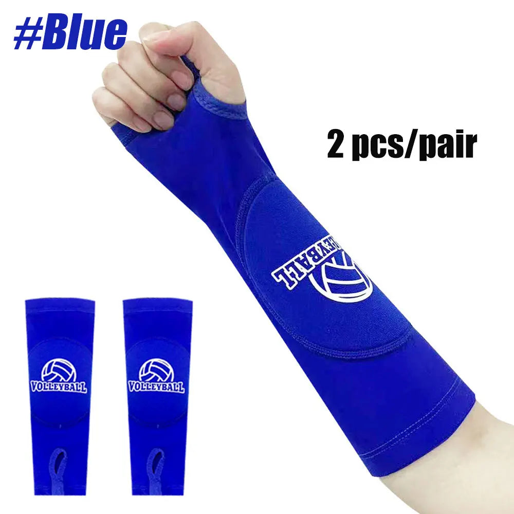 Volleyball Padded Arm Sleeves | Forearm & Wrist Support with Protection Pads – 1 Pair for Girls, Boys & Adults