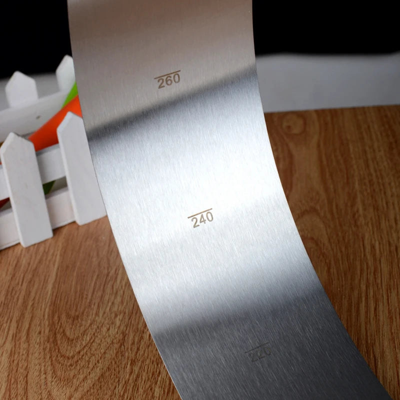 حلقة موس تلسكوبية قابلة للتعديل من الفولاذ المقاوم للصدأ 430 - قالب كيك 6-30 سم مع مقياس