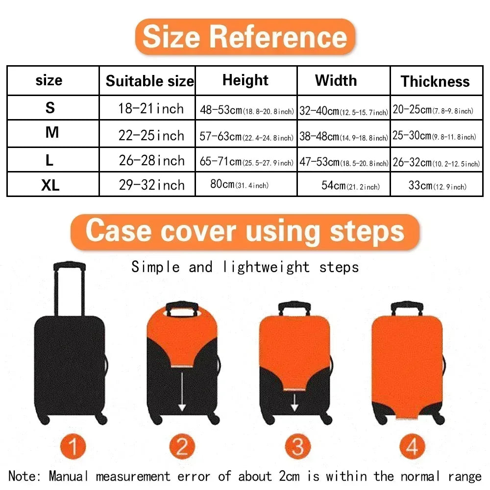 Luggage Cover Suitcase Protector | Washable Travel Accessories for 18-32 Inch Suitcases | Prevent Scratches & Dirt