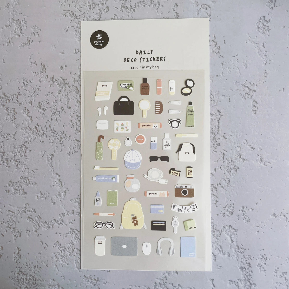 ملصقات يومية كورية كاواي من سواتيلييه - مجموعة ديكورات مكتبية أصلية للقصاصات اليدوية والمجلات