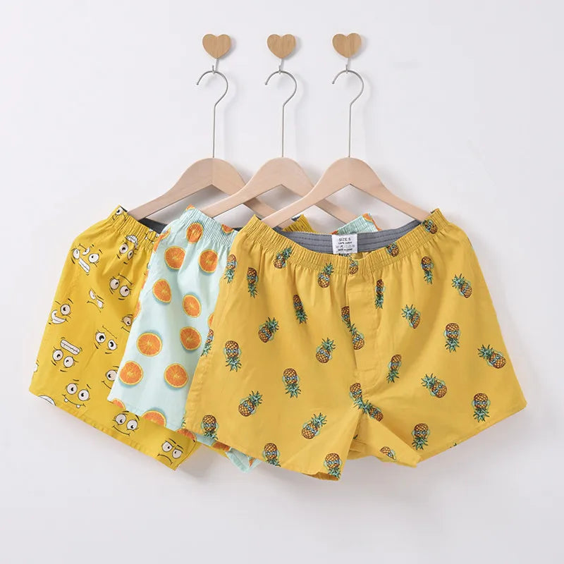 3PCS Men's Cotton Boxer Shorts | Loose Comfortable Arrow Pants Style Underwear | Homewear Boxers