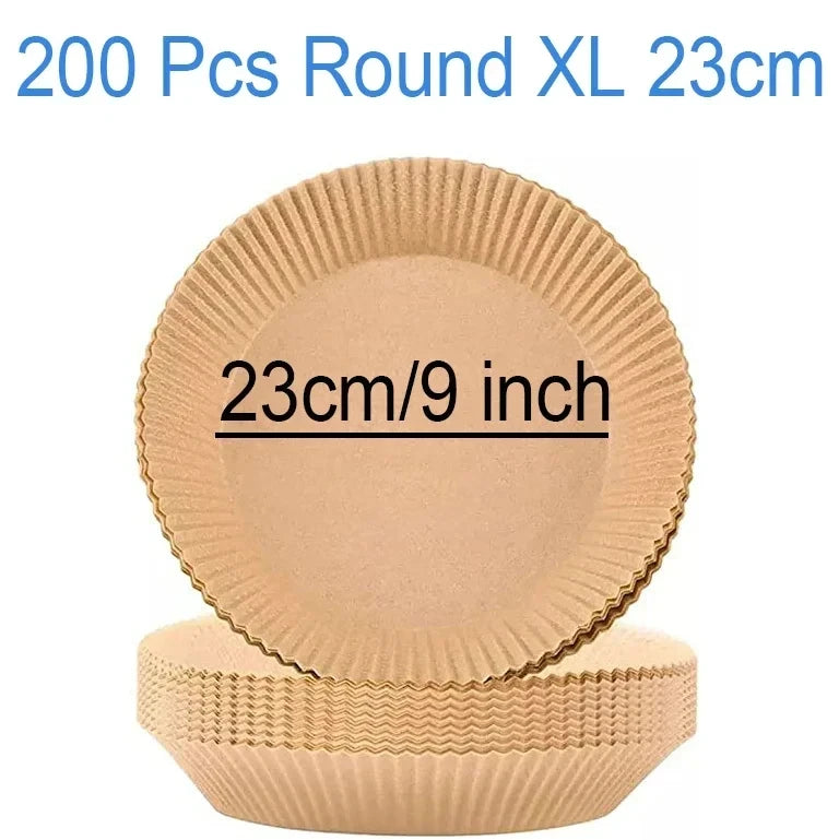 50–300pcs Air Fryer Baking Paper Liners – Disposable Oil-Proof Oven & BBQ Pads