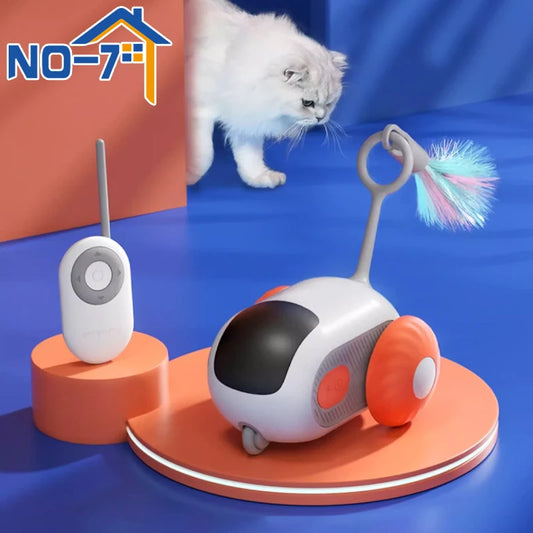 Smart Cat Toy Car – Automatic Rolling & Remote Control Interactive Ball for Indoor Cats