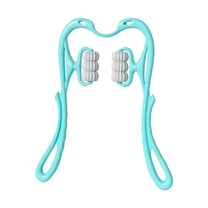 جهاز تدليك يدوي سداسي العجلات للرقبة والظهر والخصر لتخفيف توتر العضلات والاسترخاء