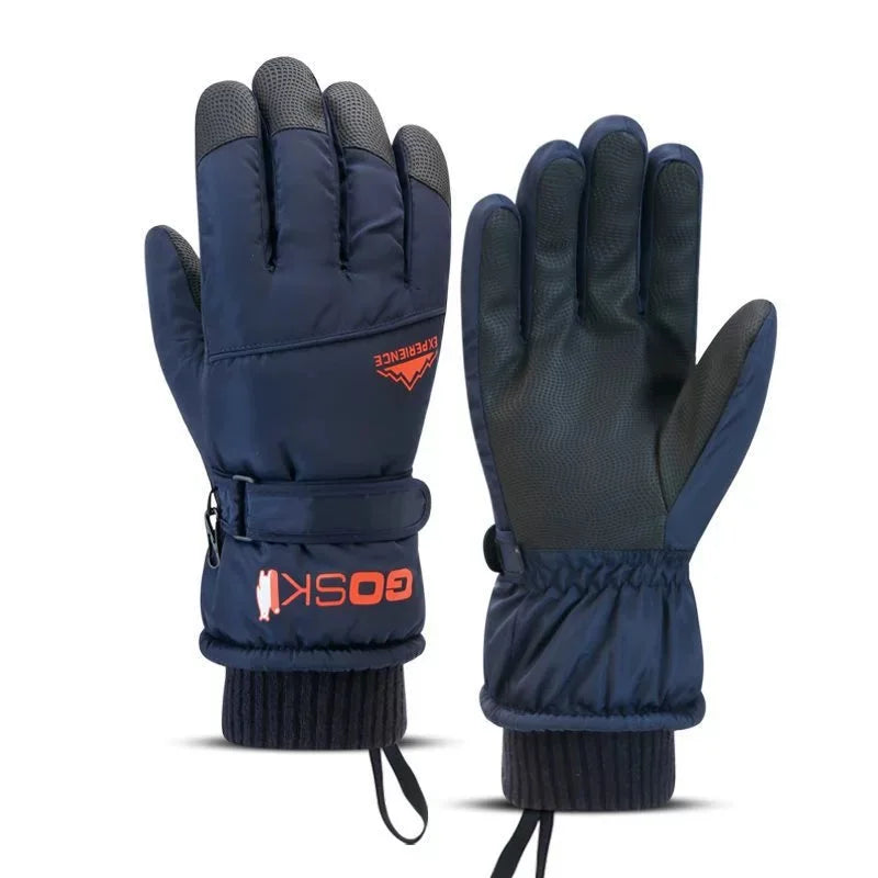 Unisex Winter Ski Gloves – Thick Waterproof Windproof Riding & Outdoor Sports Gloves with Tightened Cuffs and Touchscreen Design
