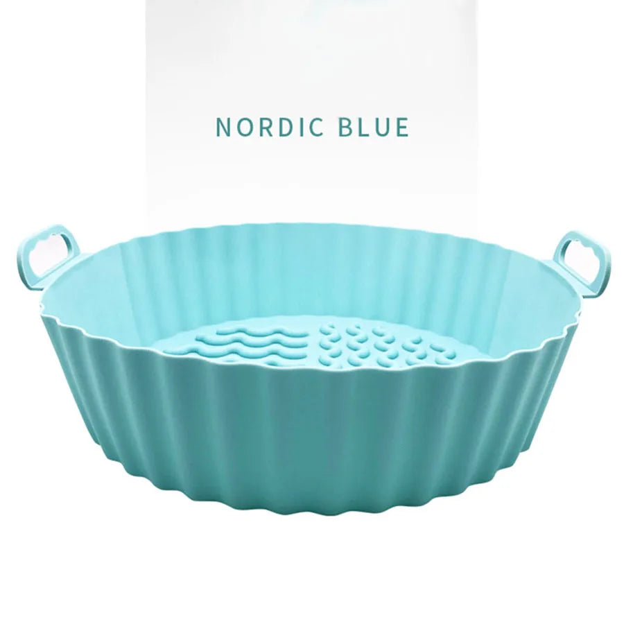 بطانات سيليكون قابلة لإعادة الاستخدام لمقلاة الهواء - ملحقات سلة غير لاصقة ومقاومة للحرارة لطهي صحي