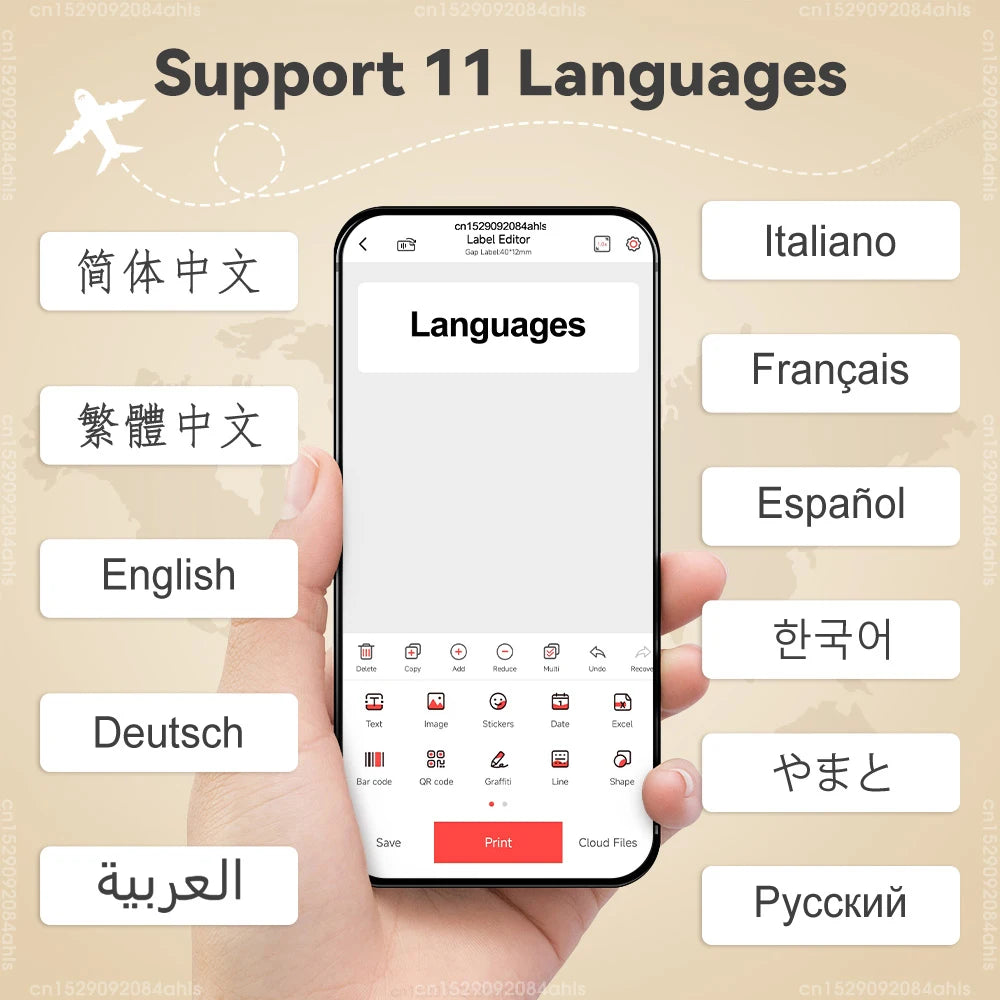 P15 Portable Mini Thermal Label Printer – Wireless Bluetooth Sticker Maker, DIY Barcode & Labeling Machine (No Ink, 3PK Labels)