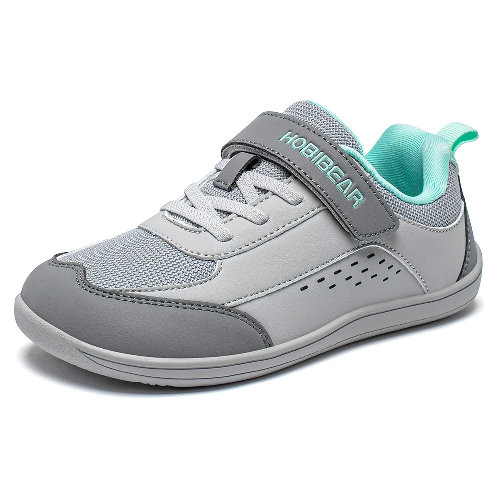 HOBIBEAR Kids Barefoot Sneakers – Wide Toe Minimalist Hook & Loop Shoes