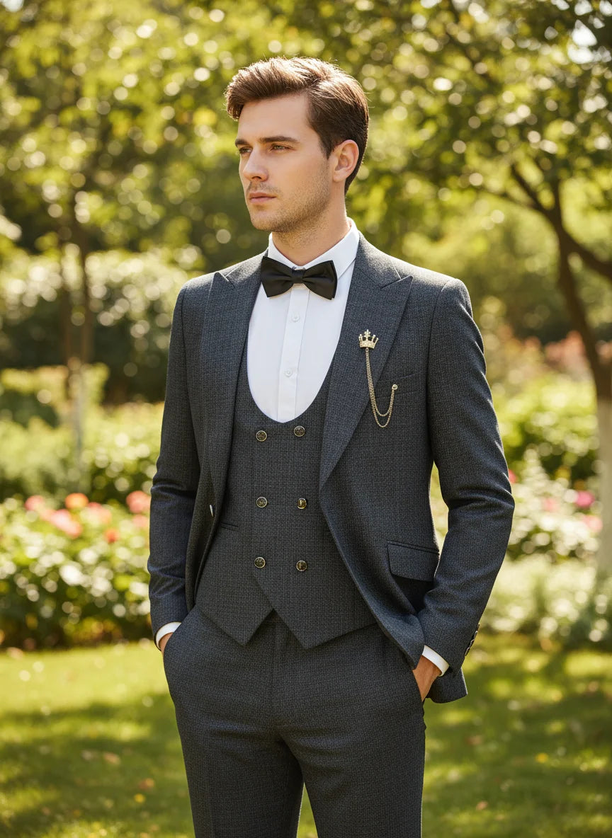 ST Cassy Men's Slim Fit Suit – Elegant Groom, Wedding & Business Formal Wear