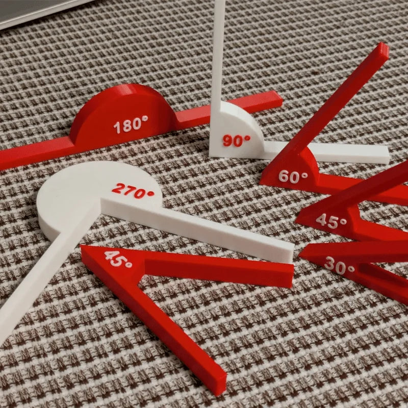 Math Teaching Aids – Geometric Angle Measurement Tools for Educational Learning & Angle Recognition