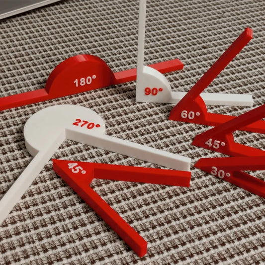 Math Teaching Aids – Geometric Angle Measurement Tools for Educational Learning & Angle Recognition