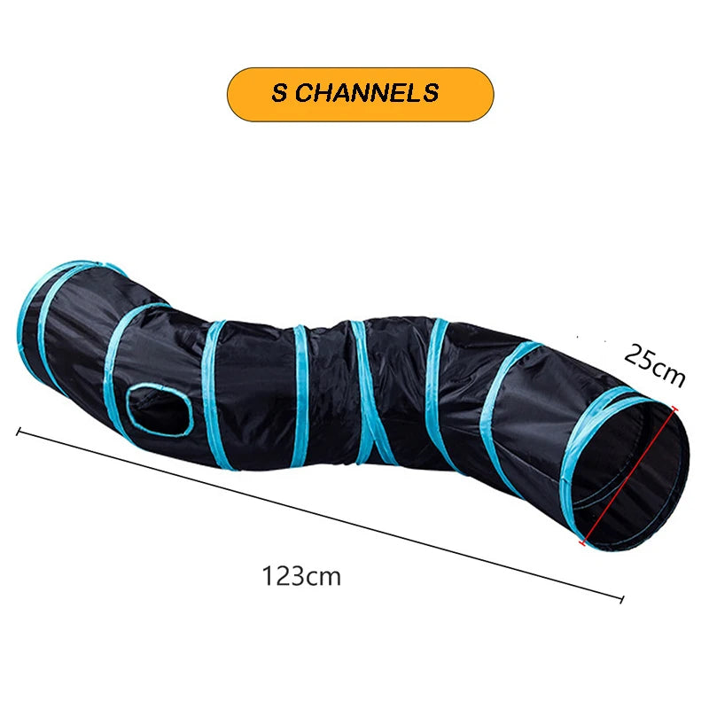 Tunnel Chase™ Foldable Cat Tunnel – Crinkle Play Tube for Indoor Fun & Exercise