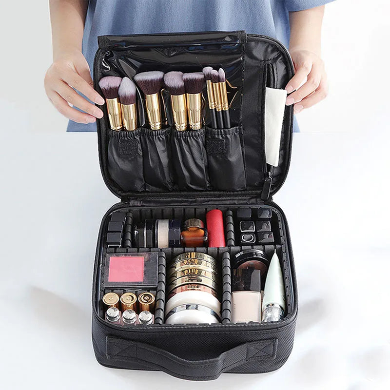 New Makeup Bag for Women Travel Waterproof Beauty Brush Embroidery Storage Cosmetic Case Professional Makeup Box