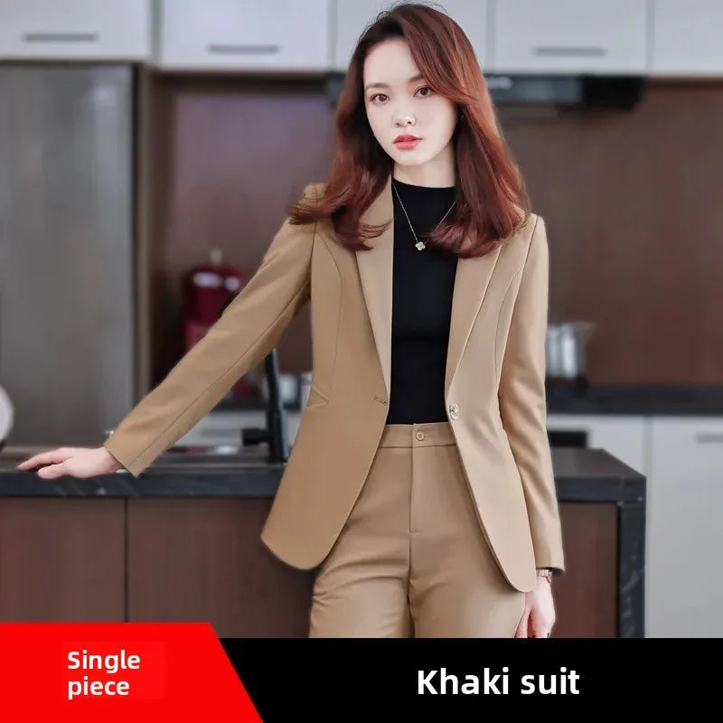 Damen-Langarmanzug-Set – Hochwertige, professionelle Arbeitskleidung für Herbst und Winter