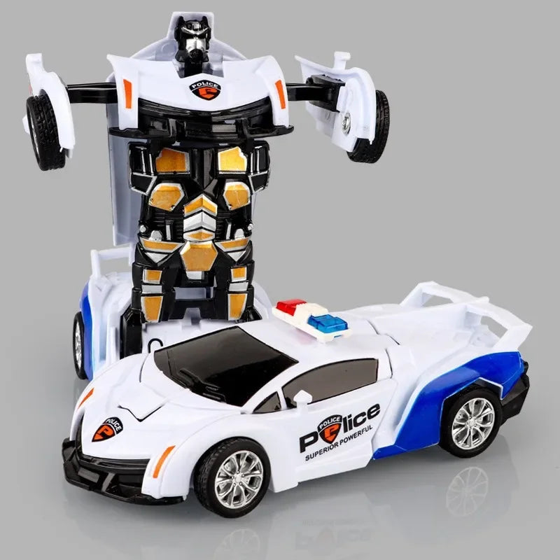 Shape-Shifting Robot Car Toy – Inertial Impact One-Button Transform Car