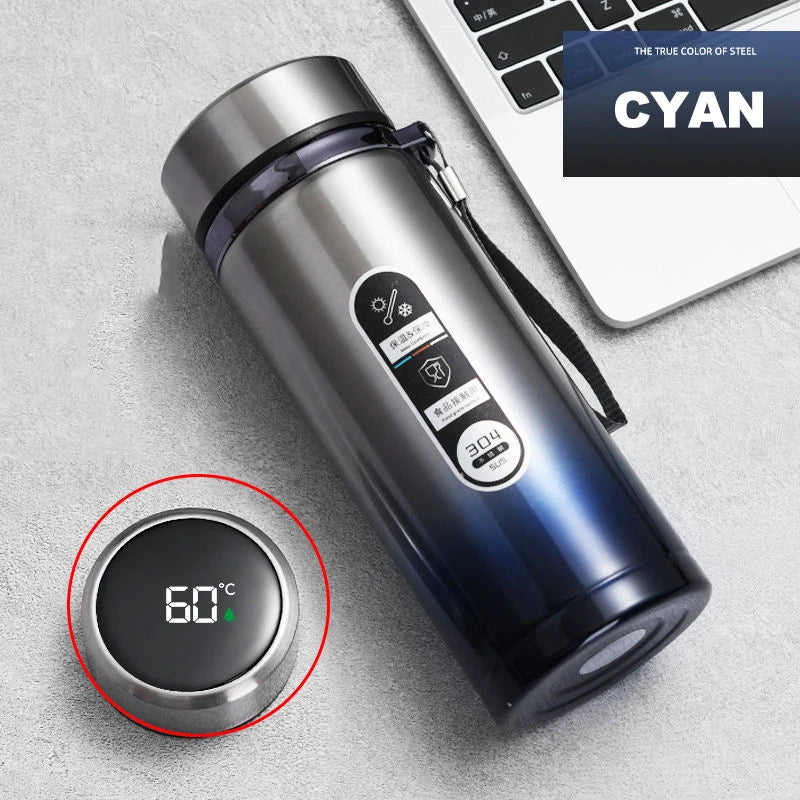 500ml–1L Stainless Steel Thermos Bottle – SUS304 Vacuum Flask with LED Temperature Display