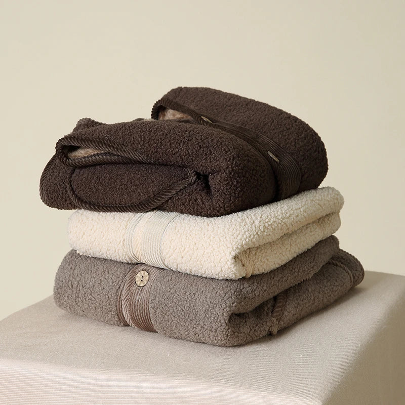 Winter Warm Fleece Vest for Mom Thickened Lamb Wool Waistcoat Plus Size Sleeveless Outerwear