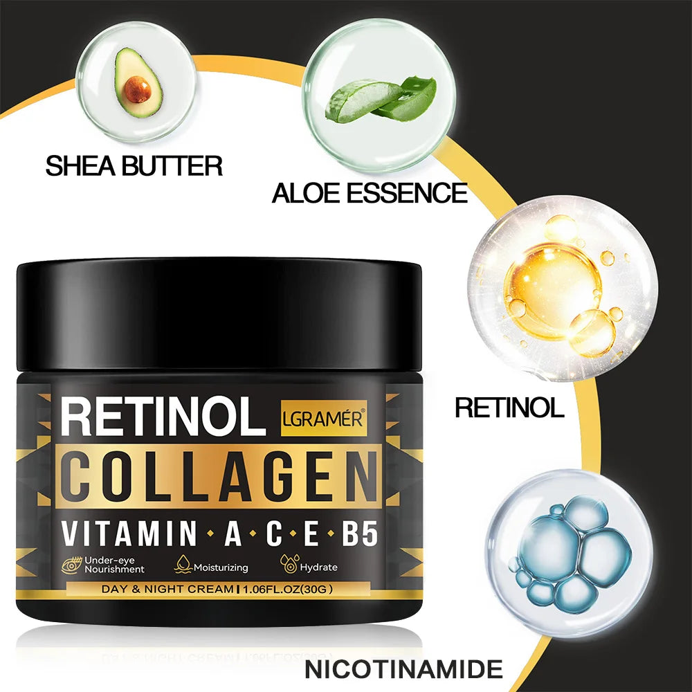 Men’s Retinol Collagen Face Cream – Moisturizing, Brightening & Firming Anti-Wrinkle Skincare