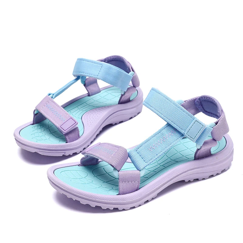 Girls’ Summer Sandals – Breathable Open-Toe Sport Shoes for Outdoor Beach Walking