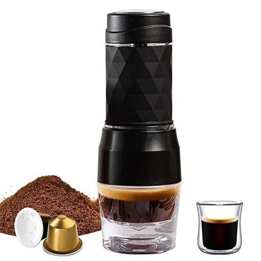 Cafelffe 3-in-1 Portable Coffee Maker – Manual Espresso Brewer for Capsules & Ground Coffee
