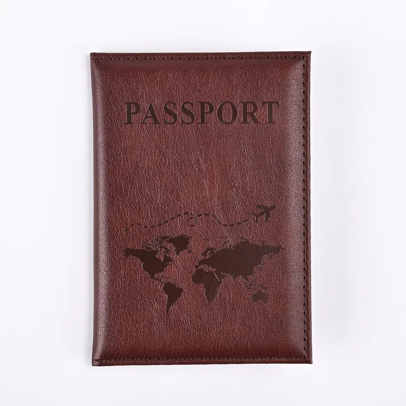 Colorful PU Passport Holder – Travel Wallet for Tickets & Credit Cards