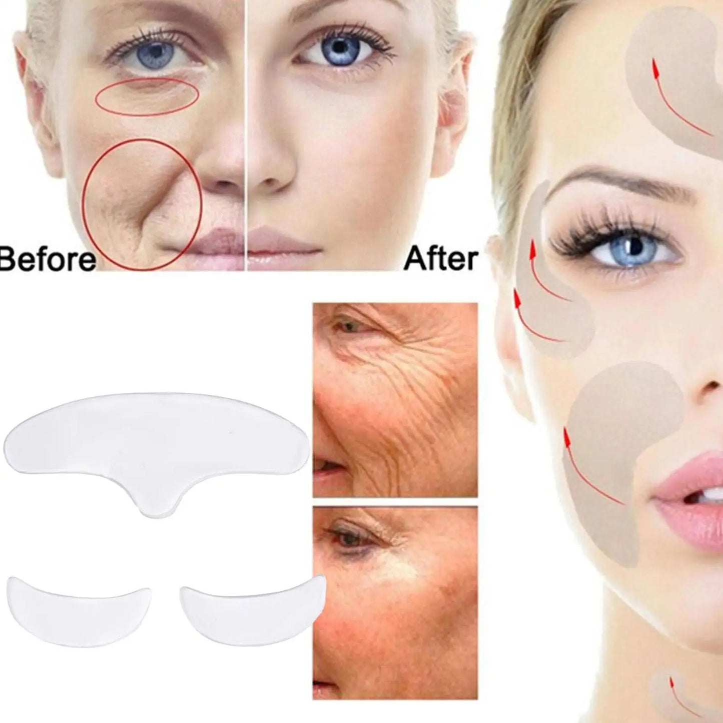 Anti-Wrinkle Forehead & Eye Gel Patch – Forehead Line Removal, Firming & Lifting Face Mask Stickers