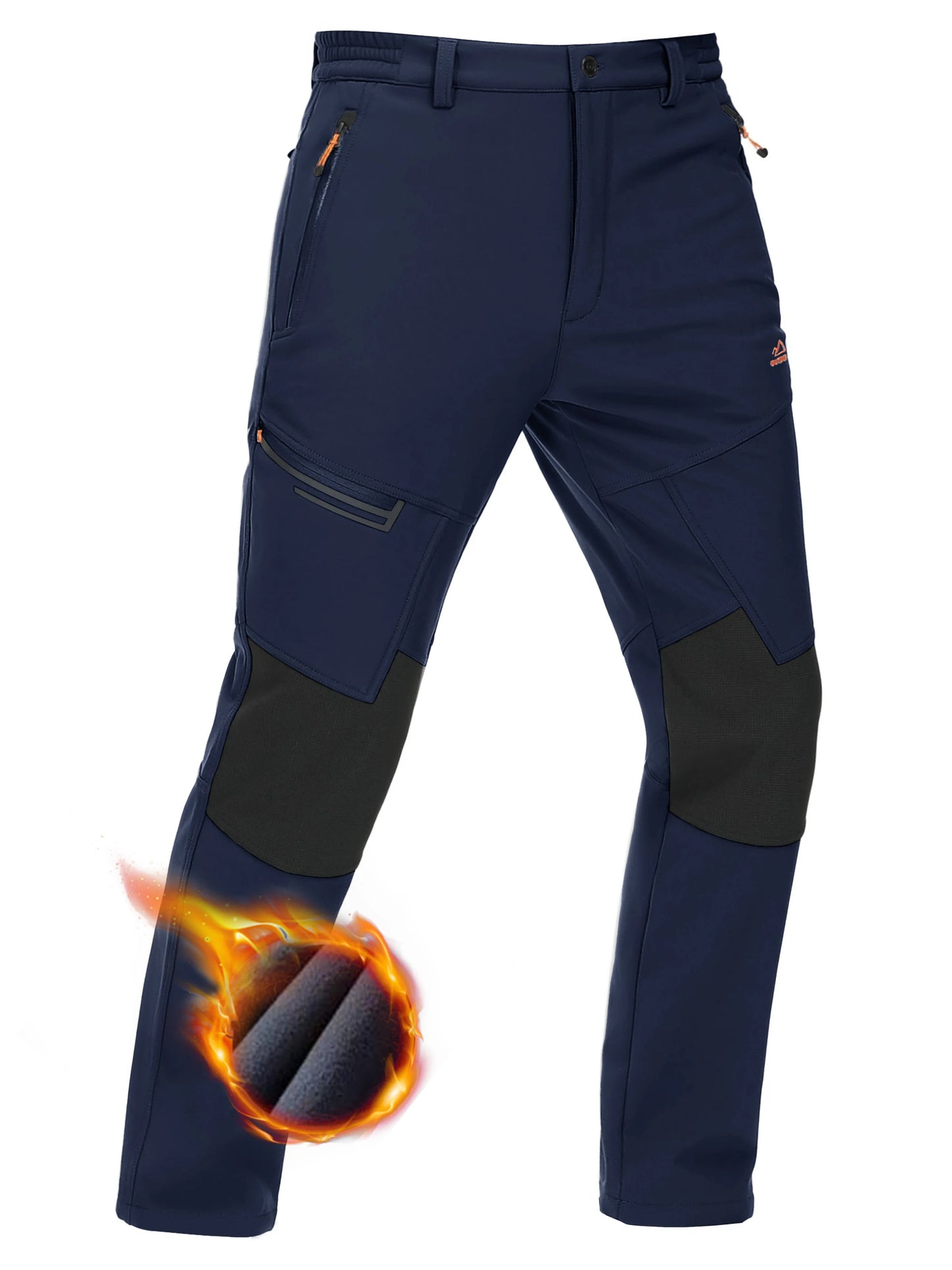 TACVASEN Men’s Thick Fleece Thermal Hiking Pants – Winter Windproof Outdoor Ski & Camping Trousers