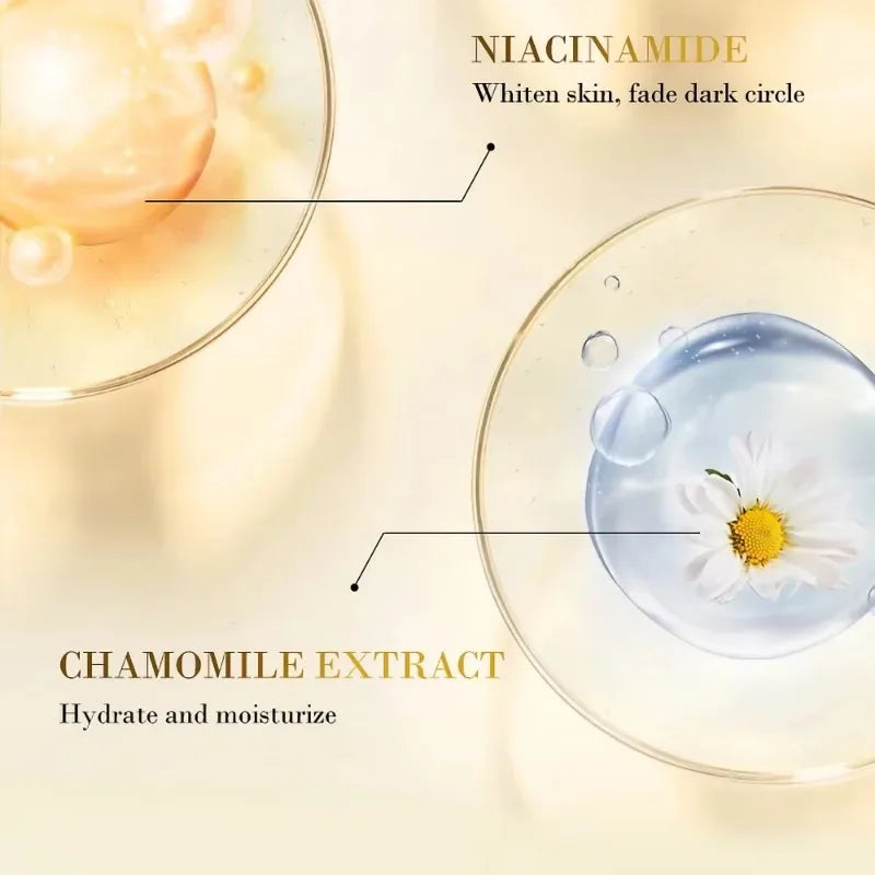 قناع العين بحمض الهيالورونيك الذهبي عيار ٢٤ قيراطًا - رقعة عين بالكولاجين لإزالة الهالات السوداء وتنشيط البشرة