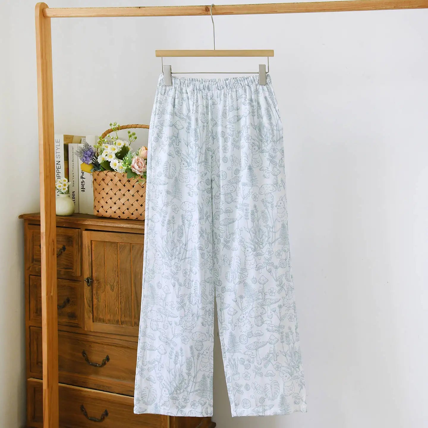 2025 Women's Cotton Sleep Pants | Spring & Autumn Multi-Color Printed Loose Home Bottoms | Large Size Pajamas