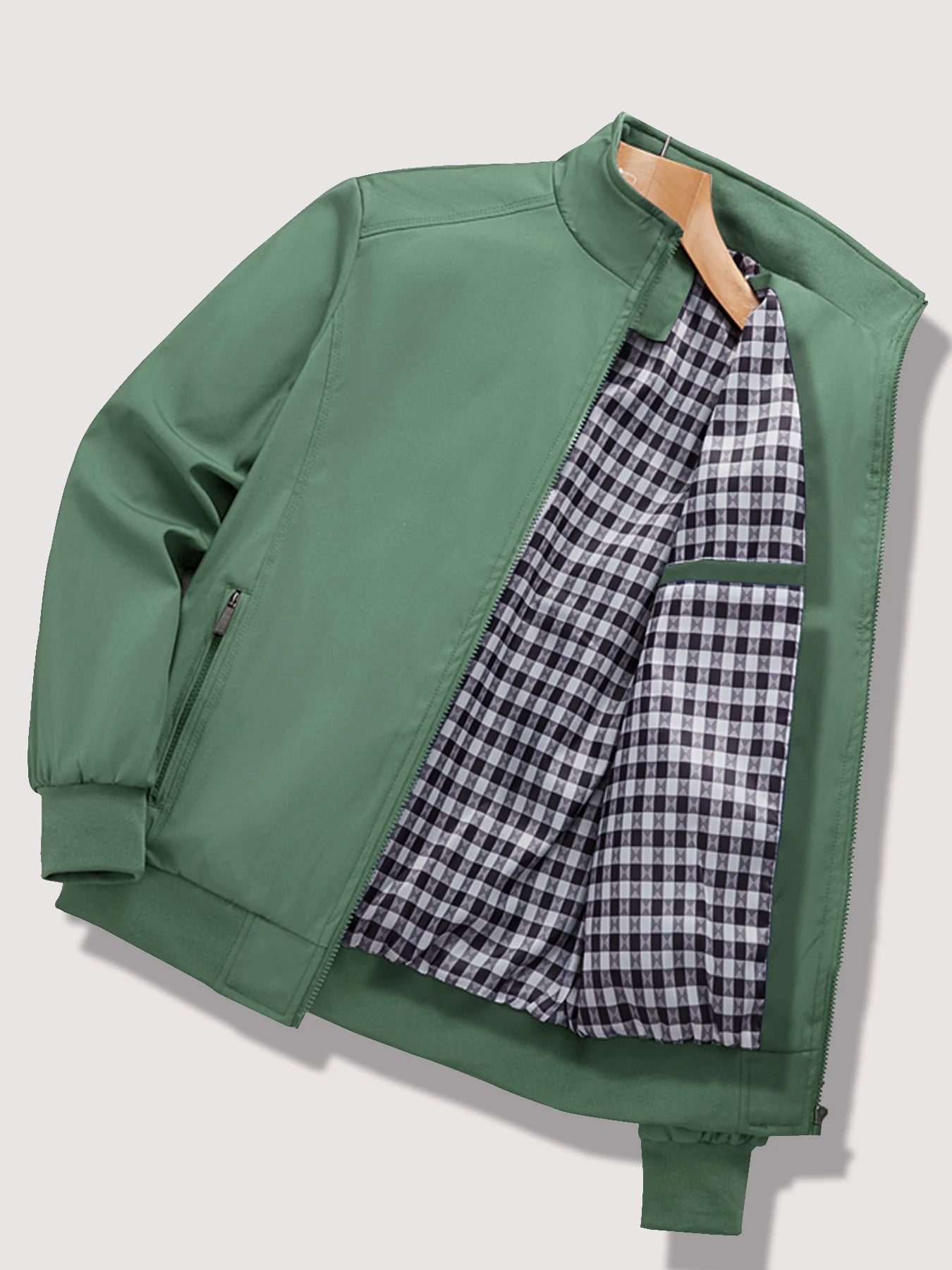 2024 Men’s Spring Autumn Casual Jacket – Solid Color Business Casual Commuter Coat