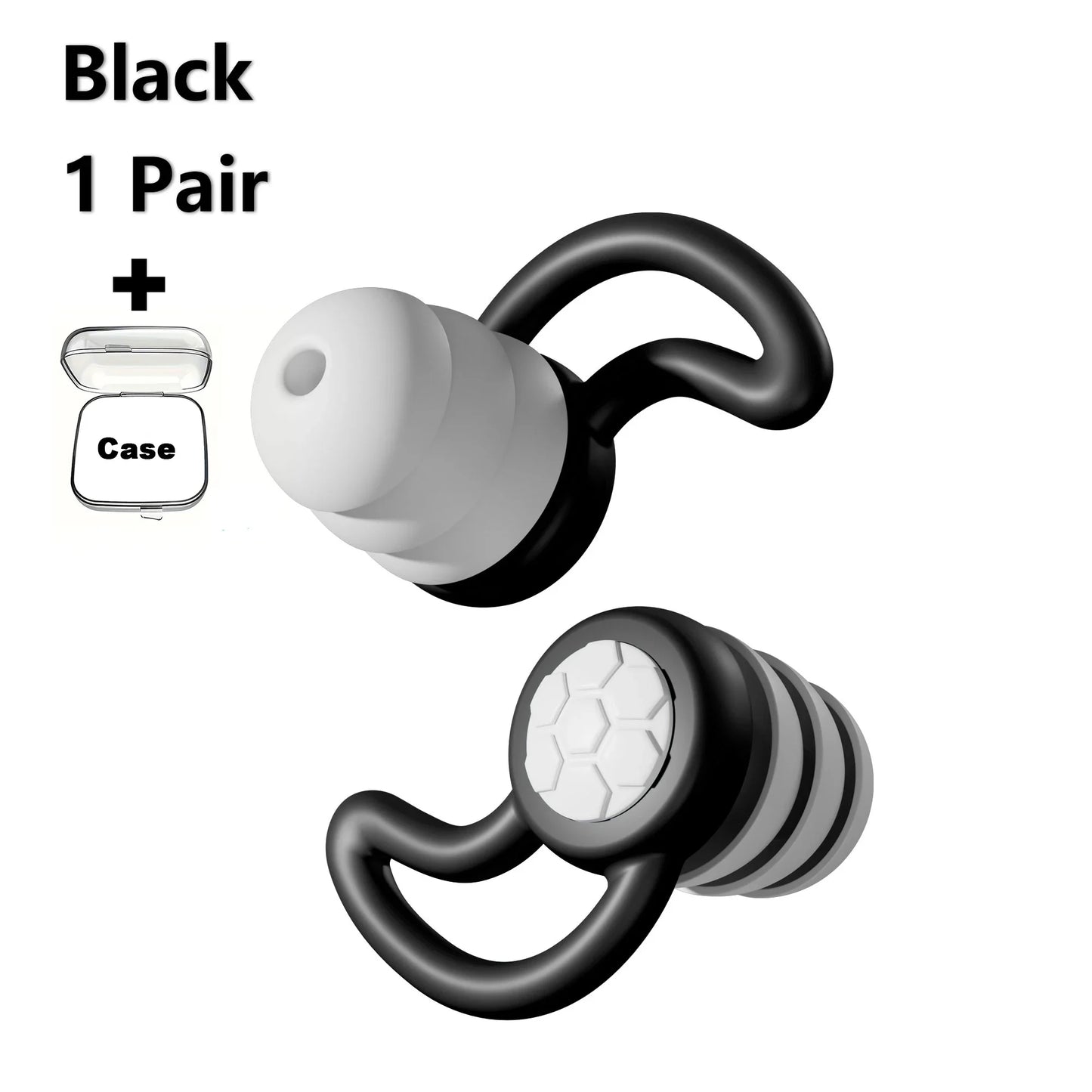 سدادات أذن HUAK المصنوعة من السيليكون الناعم - حماية للأذن بخاصية إلغاء الضوضاء للنوم والسباحة والراحة الهادئة