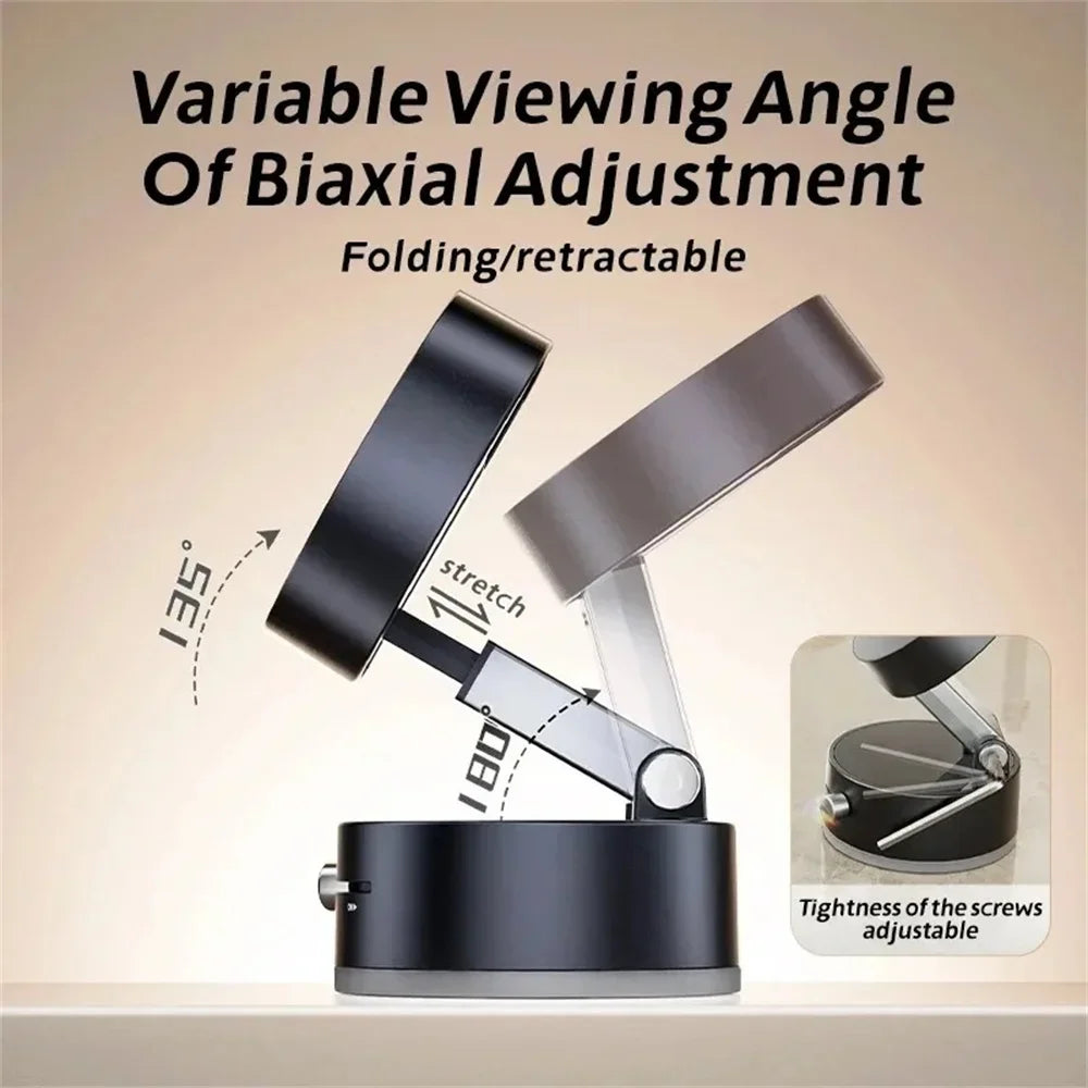 Portable Magnetic Mobile Phone Holder – Adjustable Double-Sided Suction Cup Bracket, Lazy Stand for All Smartphones