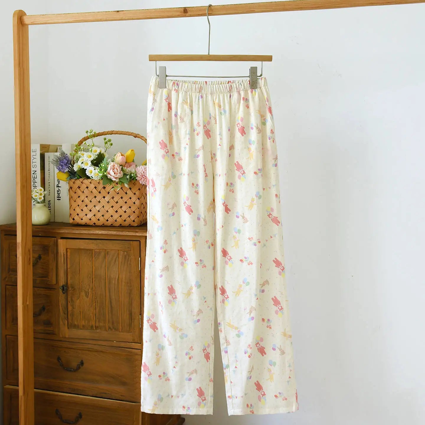 2025 Women's Cotton Sleep Pants | Spring & Autumn Multi-Color Printed Loose Home Bottoms | Large Size Pajamas