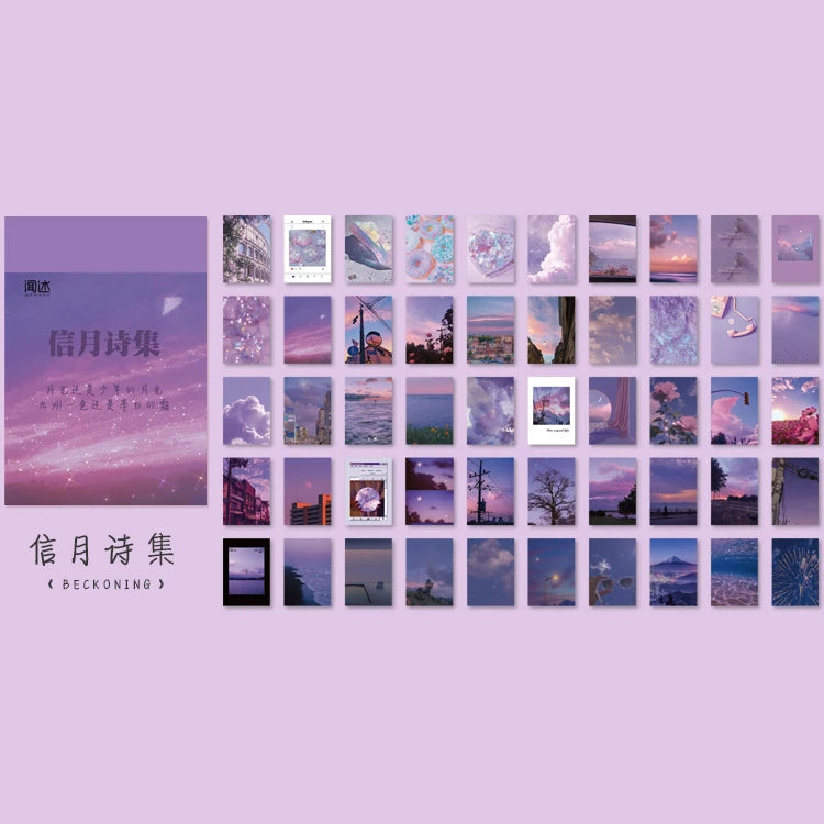 كتاب ملصقات واشي للمناظر الطبيعية الجمالية، 50 ورقة - 50 نمطًا من ملصقات سكرابوكينغ، ومجلات، وملصقات ورقية يدوية الصنع