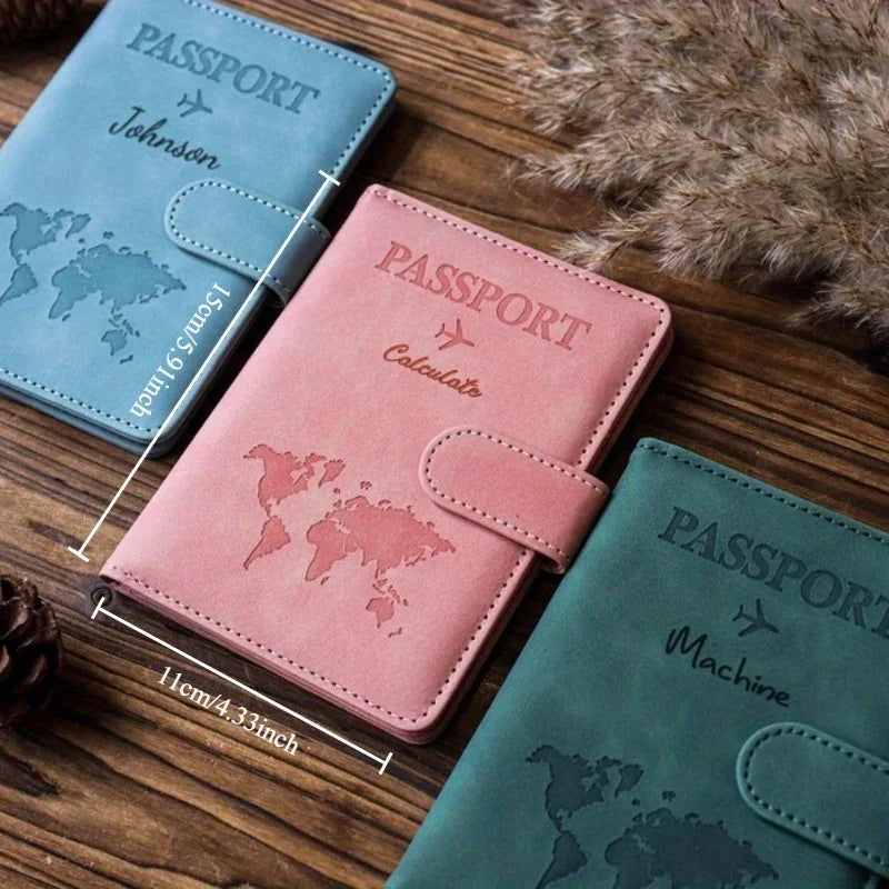 Custom Engraved Passport Cover – Monogrammed Travel Wallet Gift