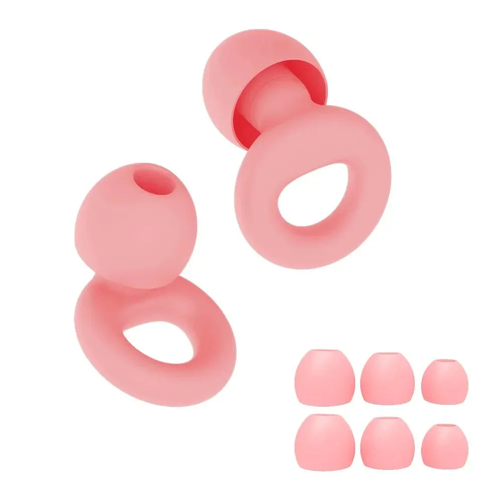 HUAK 01 Quiet Ear Plugs • Noise Reduction • Super Soft • Reusable Hearing Protection • Sleep • Swim • Work • 8 Ear Tips (XS/S/M/L)