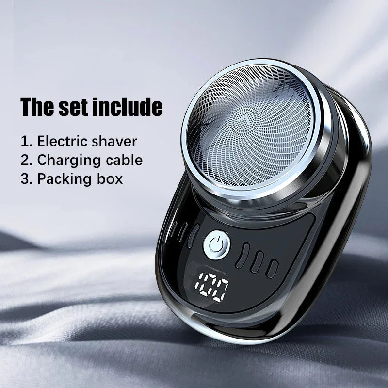 Men’s Electric Shaver | Portable USB Rechargeable Beard Trimmer | Mini Type-C Shaving Machine for Face & Beard Grooming