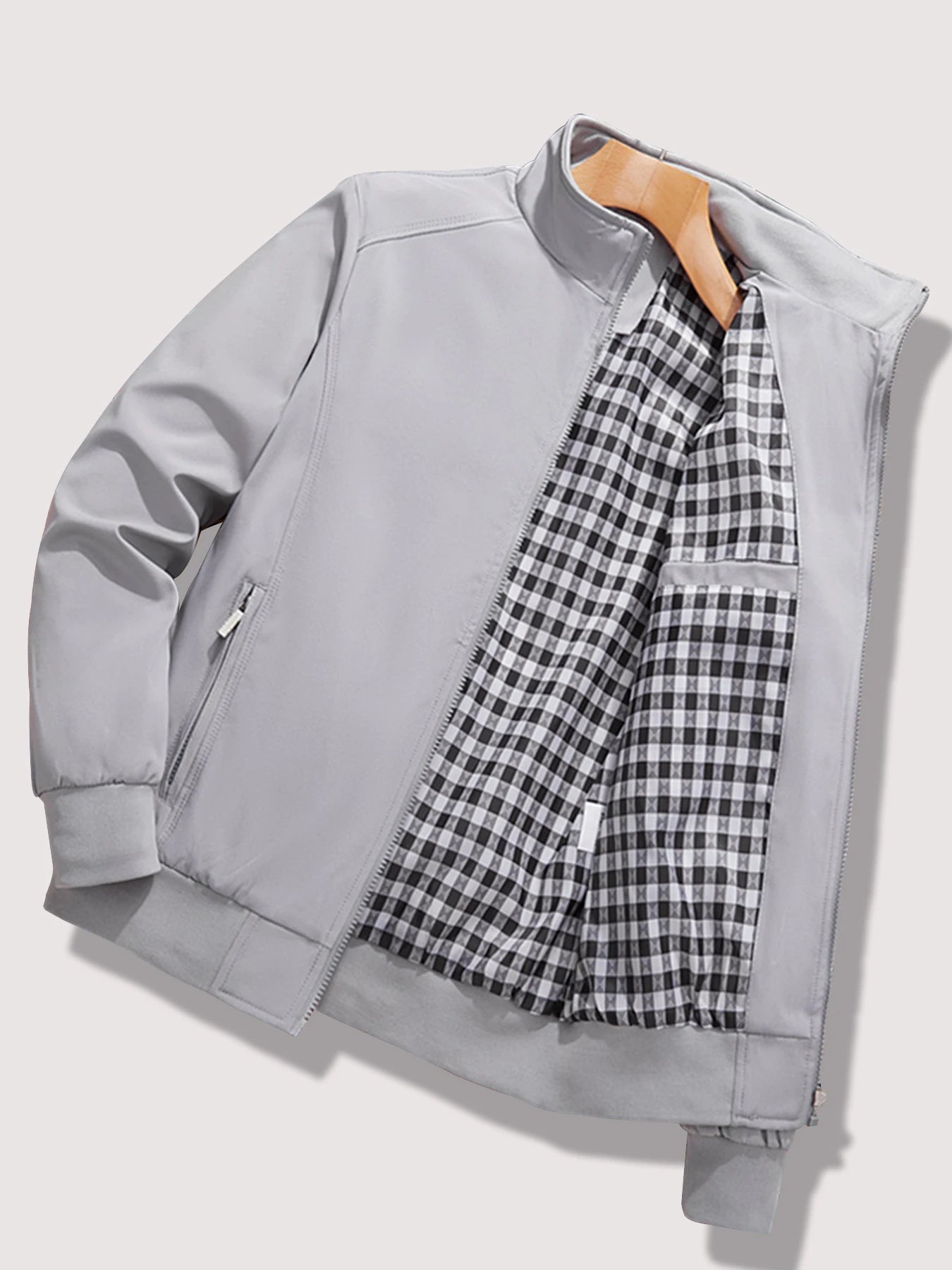 2024 Men’s Spring Autumn Casual Jacket – Solid Color Business Casual Commuter Coat