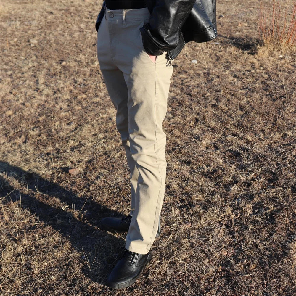 AIOPESON Casual Cotton Men Trousers | Solid Color Slim Fit | New Spring Autumn High Quality Classic Business Pants