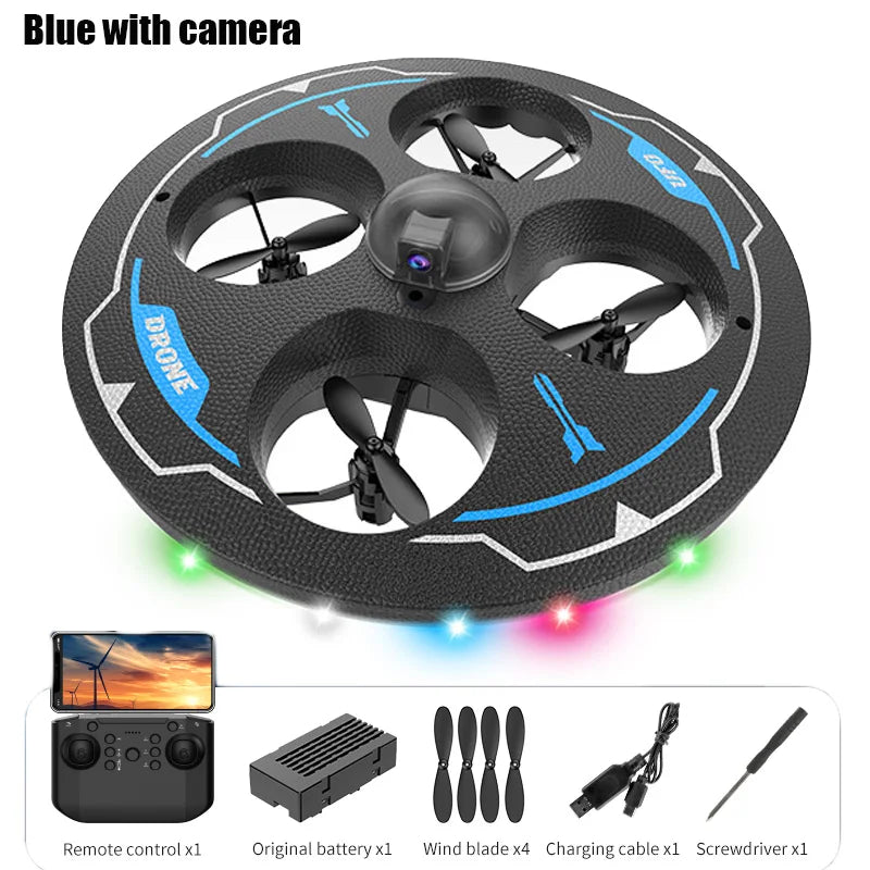 Mini UFO Foam Drone for Kids | Intelligent Obstacle Avoidance RC Helicopter with Camera | Safe Aerial Toy Aircraft for Christmas Gifts