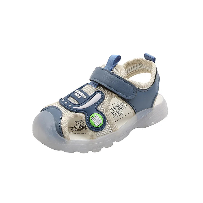 Toddler LED Light Up Summer Shoes – Soft Bottom Sandals with Cartoon Design for Boys & Girls