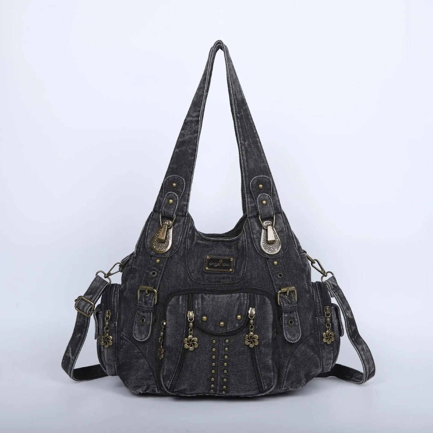 حقيبة يد نسائية من جلد البولي يوريثان من Angel kiss - حقيبة كتف أنيقة، حقيبة كبيرة وحقيبة يد كبيرة