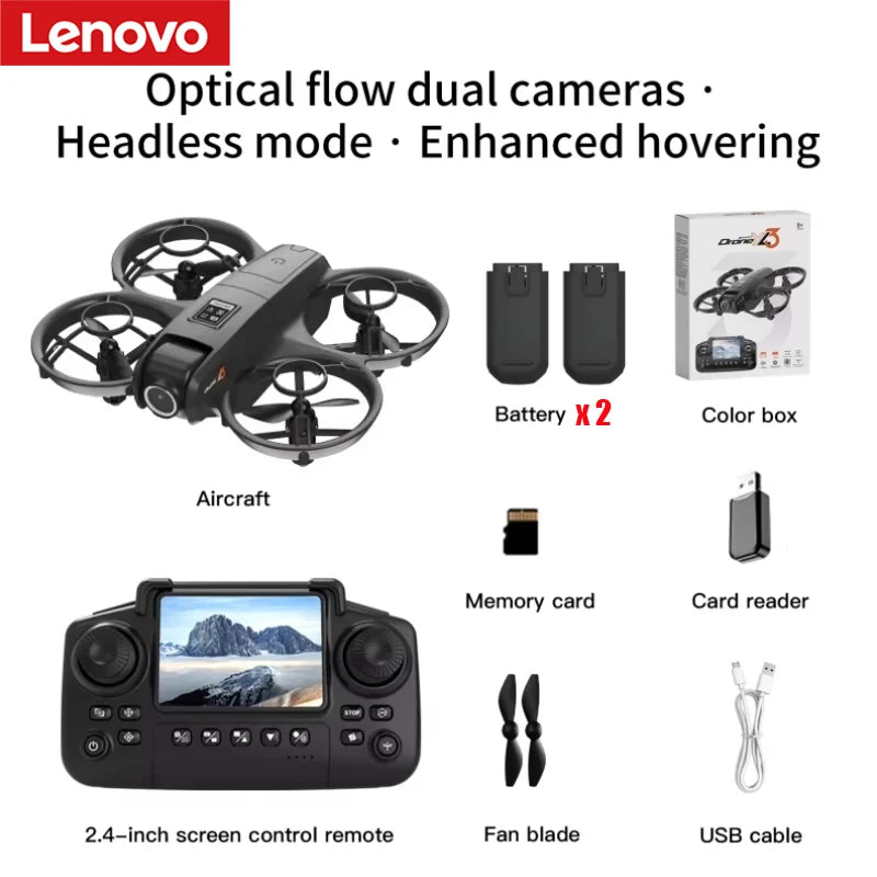 Lenovo GPS 8K HD Camera Drone | Screen Remote Control, Obstacle Avoidance, Multi-Battery Aerial Quadcopter with Ultra-Long Flight Time